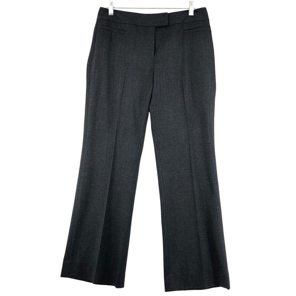 Lafayette 148 Womens Size 6 Dress Pants Wide Leg Career Wool Stretch Gray